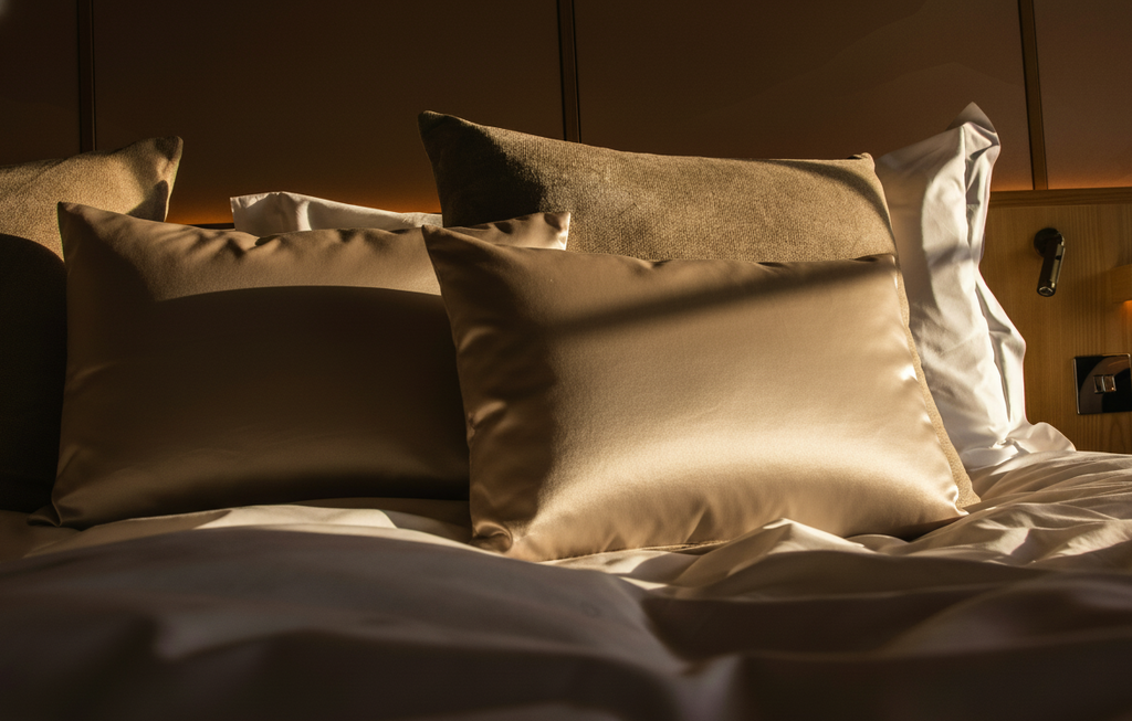 100% Mulberry Silk Pillowcase Set – Soft Sand (2-Pack, Standard)