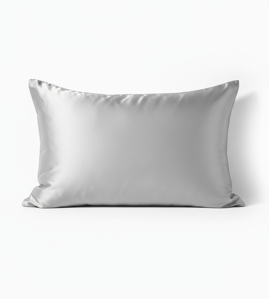 100% Mulberry Silk Pillowcase – Silver Mist (Standard)