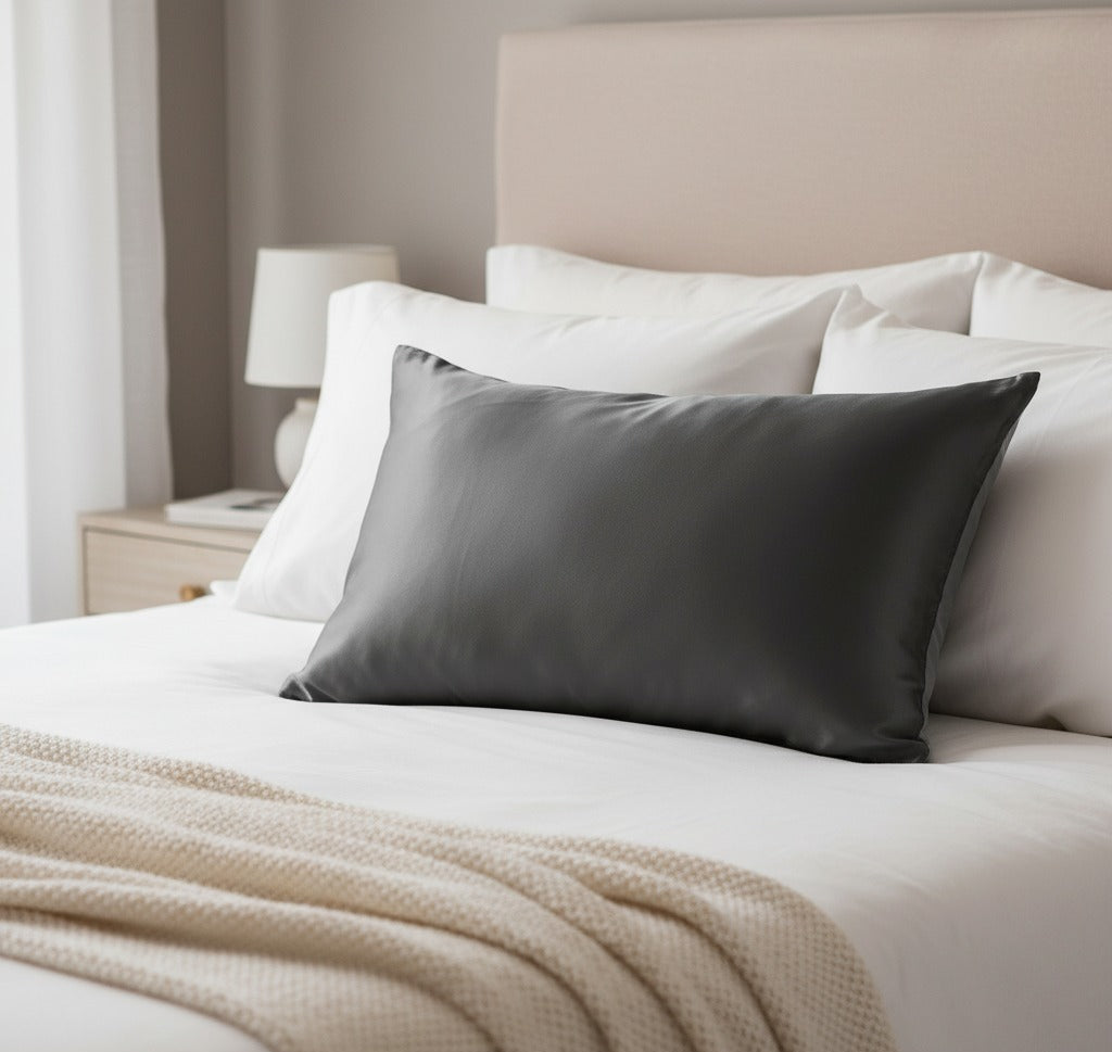 100% Mulberry Silk Pillowcase – Storm Cloud (Standard)