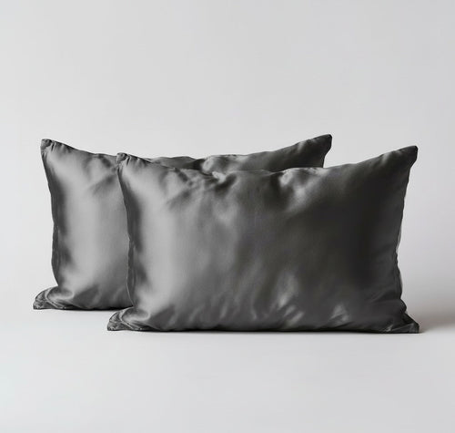 100% Mulberry Silk Pillowcase Set – Storm Cloud (2-Pack, Standard)