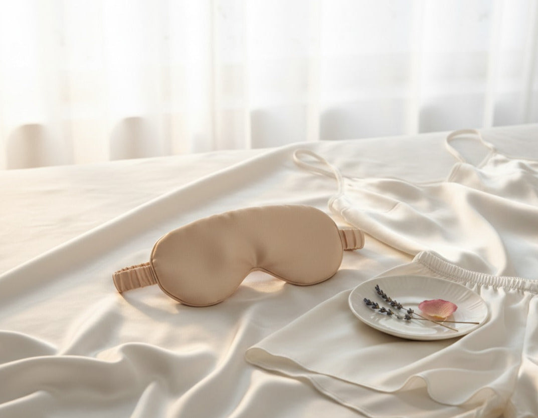 NightSilk Eye Mask – Soft Sand