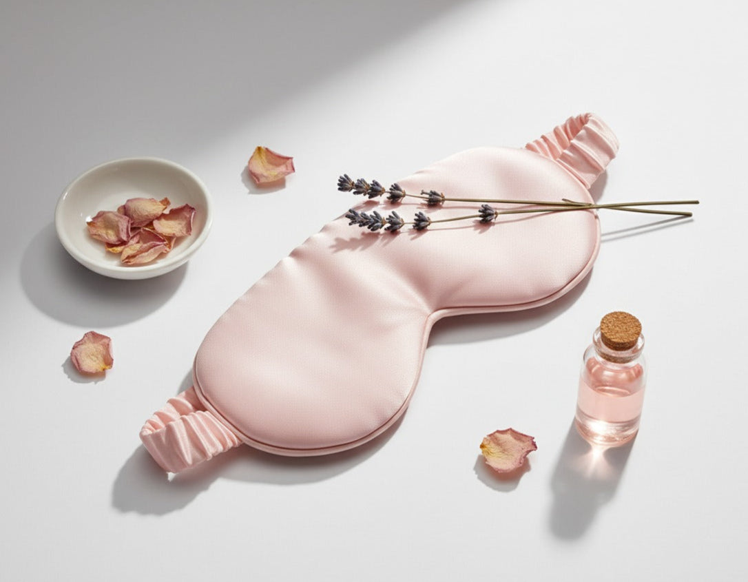 NightSilk Eye Mask – Soft Blush