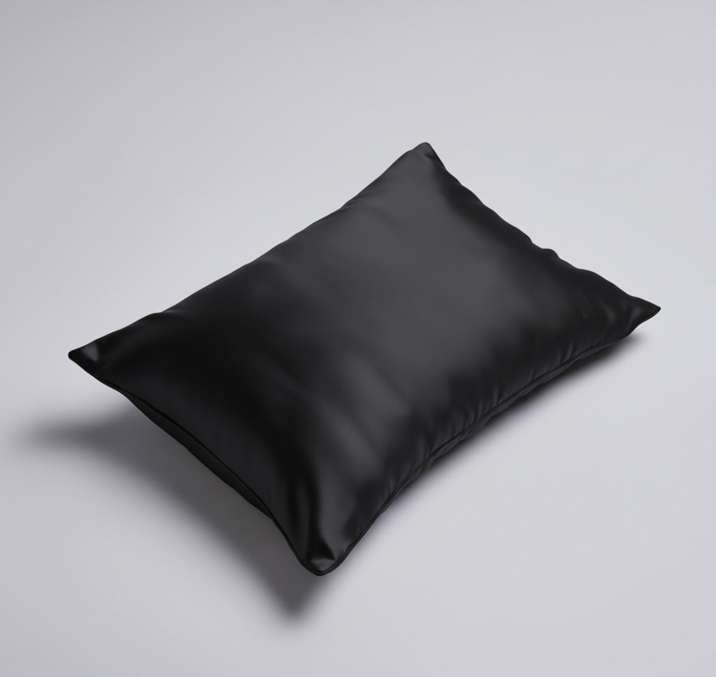 Luxe Satin Pillowcase – Midnight Noir (Single)