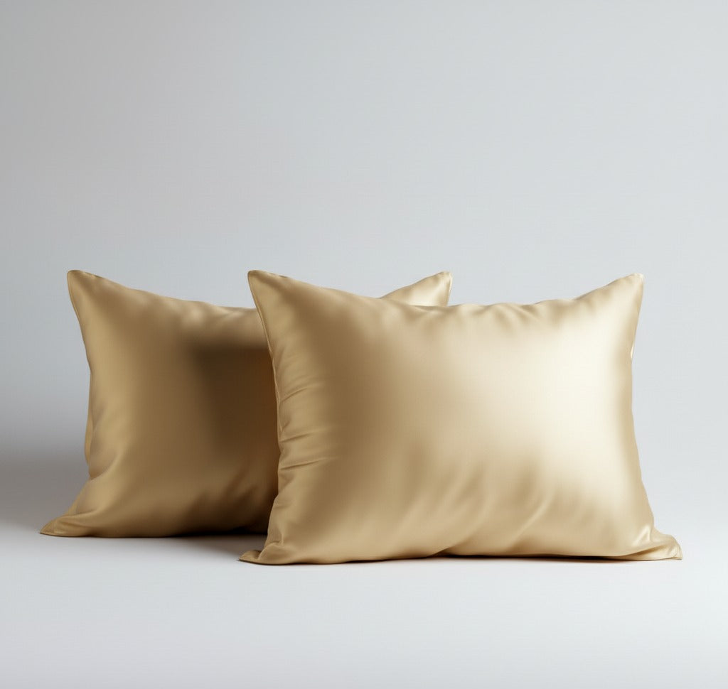 Luxe Satin Pillowcase – Golden Glow (2-Pack)
