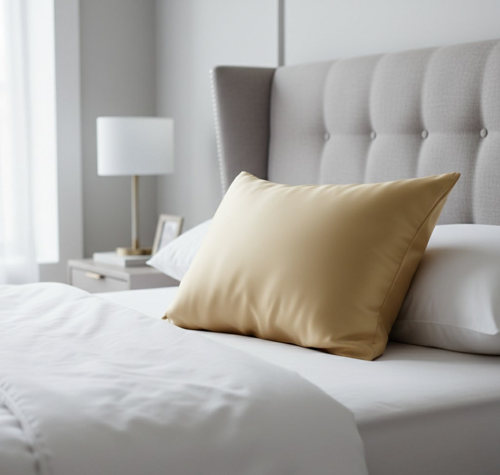 Luxe Satin Pillowcase – Golden Glow (Single)