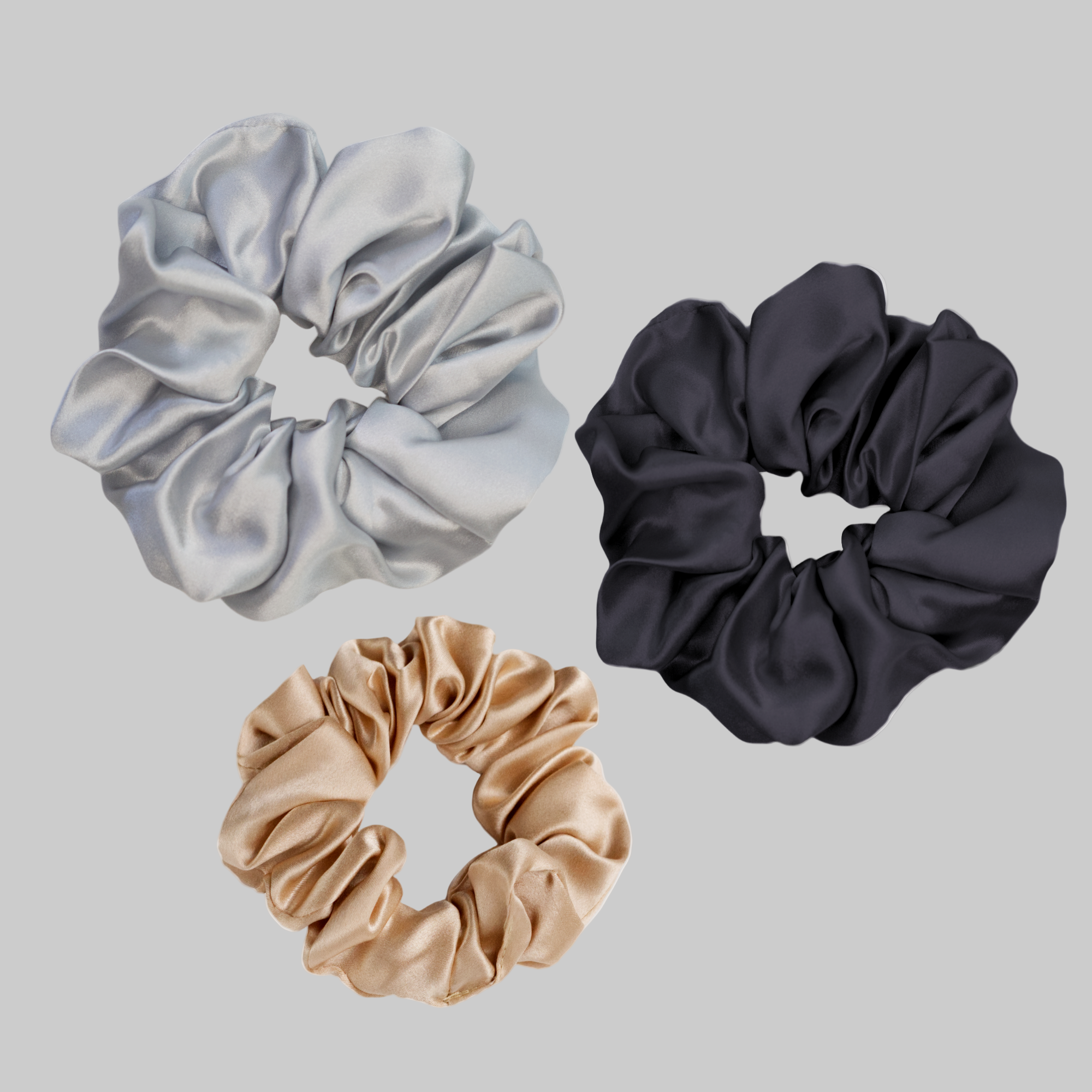 Luxe Mixed Silk Loop Set – Urban Calm (Deep Contrast)