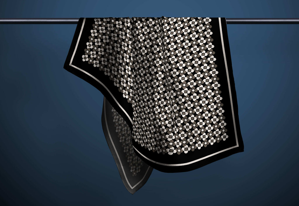 Timeless Silk Scarf – Noir Dots The Silk Fox