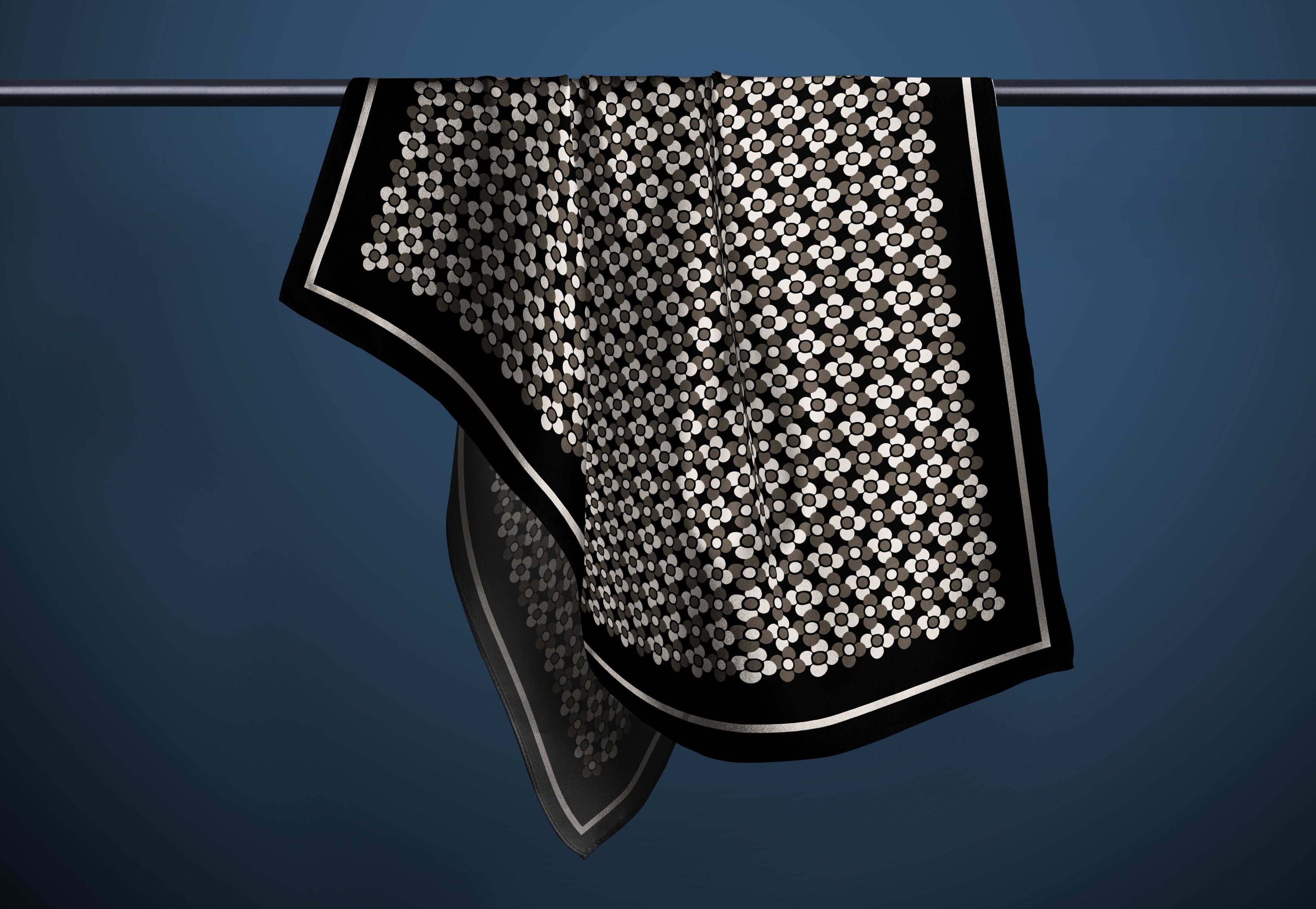 Timeless Silk Scarf – Noir Dots The Silk Fox