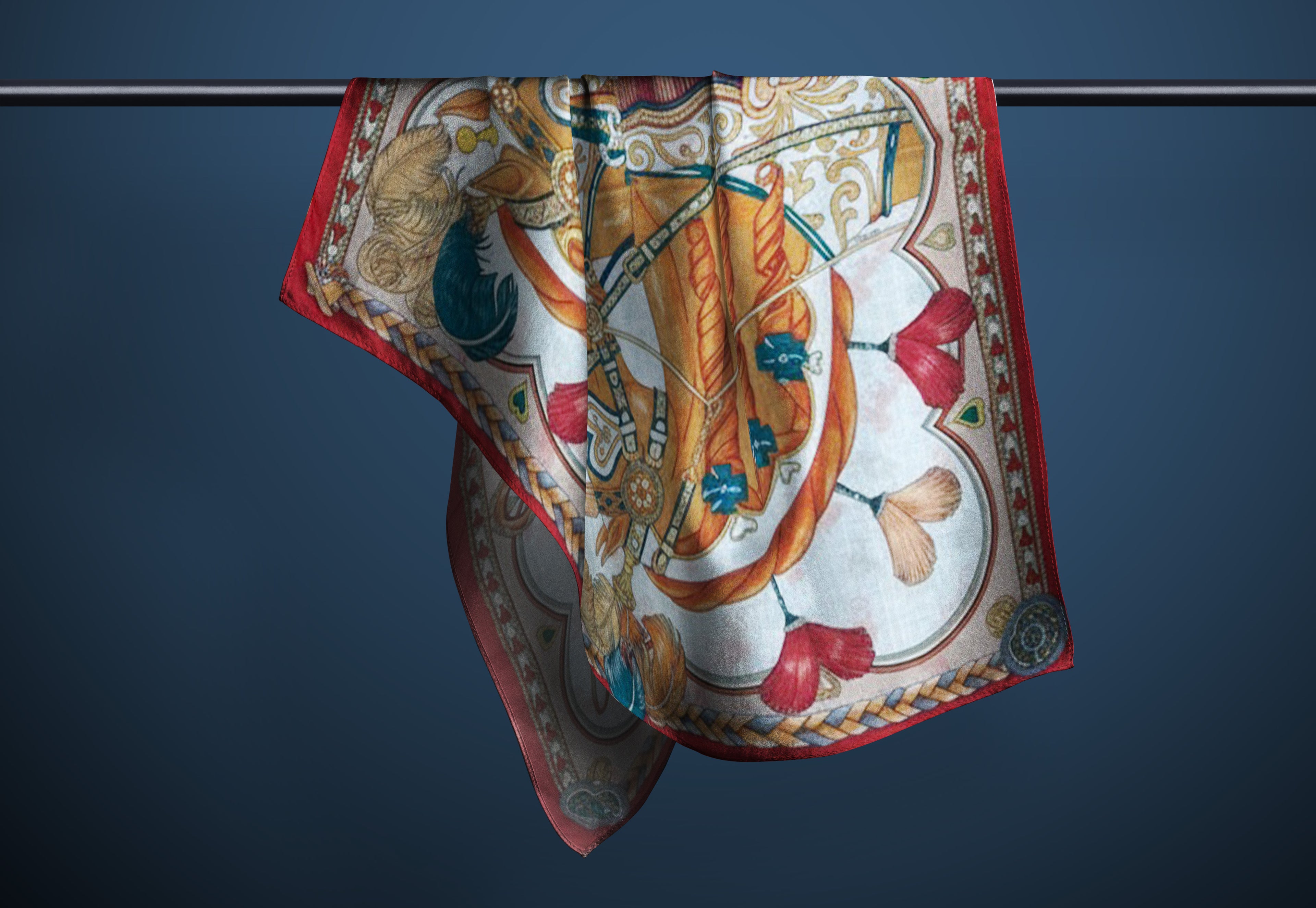 Timeless Silk Wool Scarf – Equestrian Charm