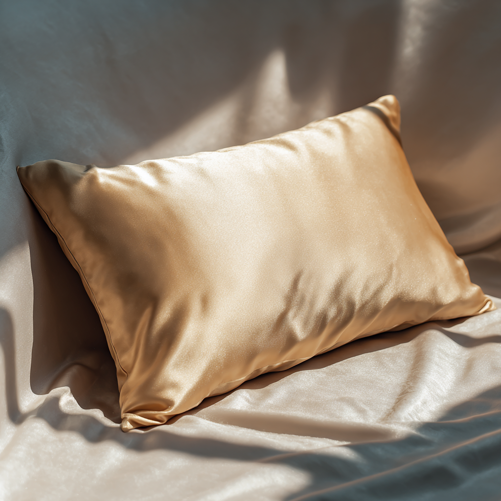 Luxe Satin Pillowcase – Golden Glow (Single)